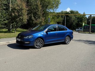 2019 Volkswagen Polo V Рестайлинг, синий, 1300000 рублей, вид 2