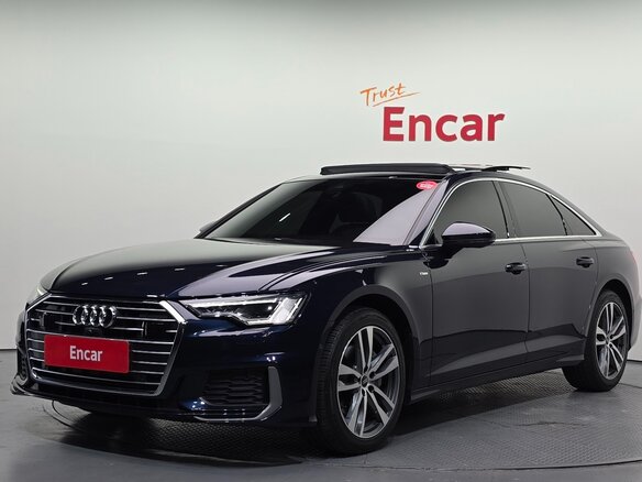 2022 Audi A6 45 TFSI V (C8) Рестайлинг, синий