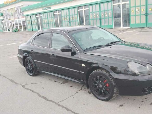 2006 Hyundai Sonata ТагАЗ IV (EF) Рестайлинг, чёрный, 385000 рублей
