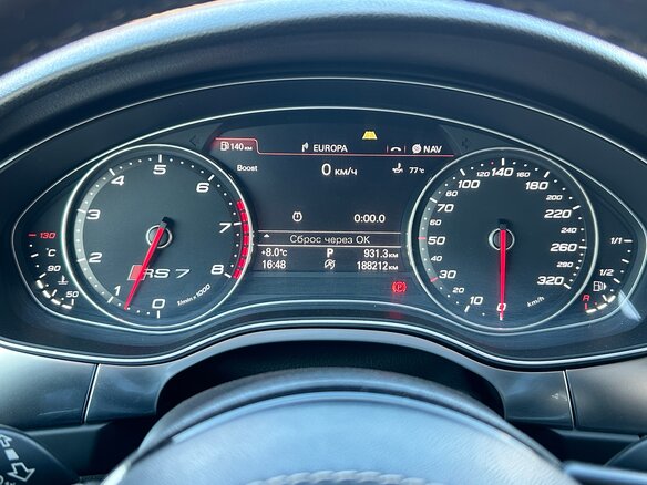 2013 Audi RS 7 I (4G), серый, 3900000 рублей - вид 15
