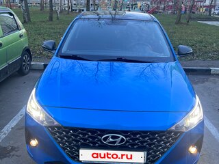 2020 Hyundai Solaris II Рестайлинг, синий, 1450000 рублей, вид 3
