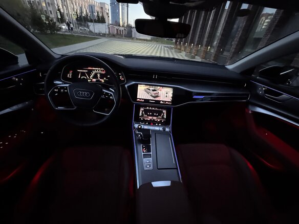 2024 Audi A7 L 45 TFSI II (4K), чёрный, 6200000 рублей - вид 10