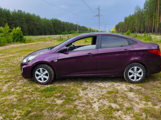 2011 Hyundai Solaris I, фиолетовый, 600000 рублей, вид 5