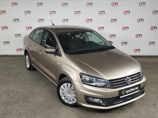 2017 Volkswagen Polo V Рестайлинг, бежевый, 1099000 рублей, вид 1