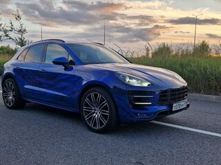 2015 Porsche Macan Turbo I, синий, 3400000 рублей, вид 2