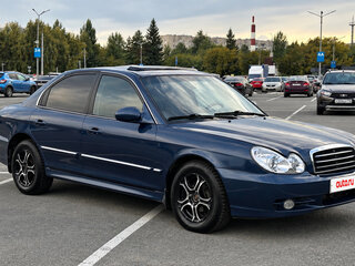 2002 Hyundai Sonata IV (EF) Рестайлинг, синий, 389000 рублей, вид 2