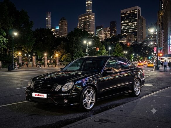 2004 Mercedes-Benz E-Класс 200 III (W211, S211), чёрный, 1150000 рублей