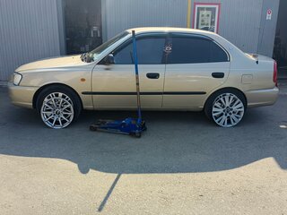 2005 Hyundai Accent ТагАЗ II, бежевый, 430000 рублей, вид 4