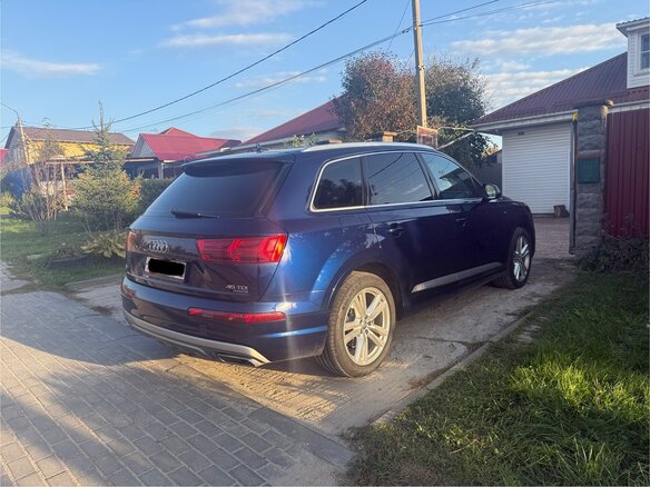 2019 Audi Q7 II (4M), синий, 4500000 рублей - вид 4