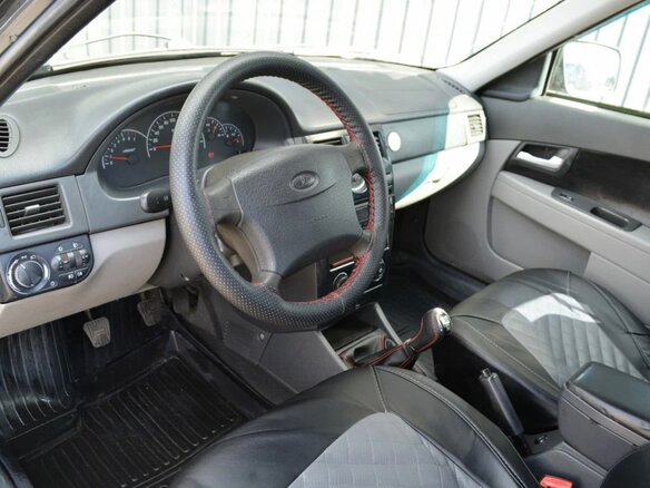 2008 Lada (ВАЗ) Priora I, чёрный, 205000 рублей - вид 8