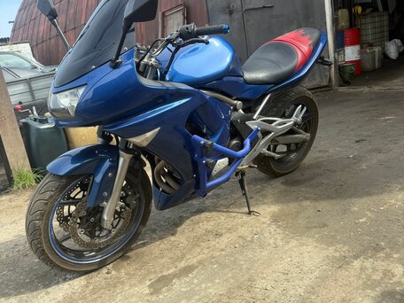 2007 Kawasaki ER-6F (Ninja 650R), синий, 380000 рублей, вид 3