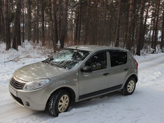 2013 Renault Sandero I, бежевый, 415000 рублей, вид 1