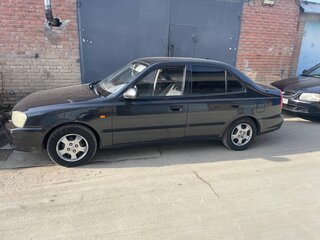 2007 Hyundai Accent ТагАЗ II, чёрный, 500000 рублей, вид 3