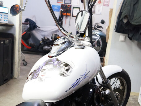 1997 Yamaha XVS400 Drag Star, белый, 350000 рублей, вид 4