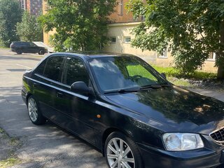 2007 Hyundai Accent ТагАЗ II, чёрный, 600000 рублей, вид 2