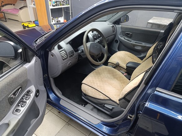 2007 Hyundai Accent ТагАЗ II, синий, 435000 рублей - вид 12