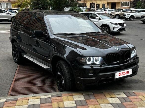 2004 BMW X5 3.0d I (E53) Рестайлинг, чёрный - вид 2