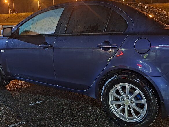 2011 Mitsubishi Lancer X Рестайлинг, синий - вид 3