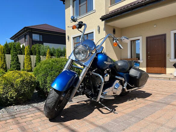 2005 Harley-Davidson Road King, синий, 750000 рублей - вид 7