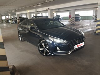 2017 Hyundai Sonata VII (LF) Рестайлинг, синий, 1800000 рублей, вид 2