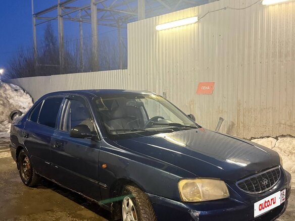 2006 Hyundai Accent ТагАЗ II, синий, 150000 рублей - вид 2