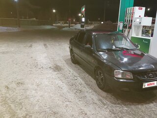 2008 Hyundai Accent ТагАЗ II, чёрный, 175000 рублей, вид 2