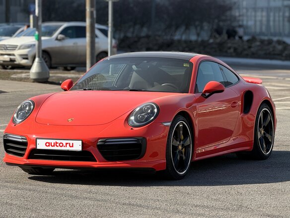 2016 Porsche 911 Turbo S VII (991) Рестайлинг, оранжевый - вид 1