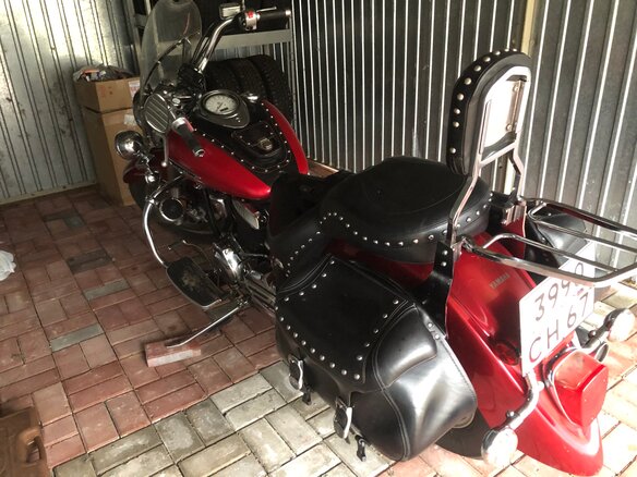 2008 Yamaha XVS1100, красный, 580000 рублей - вид 3