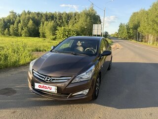 2016 Hyundai Solaris I Рестайлинг, коричневый, 1300000 рублей, вид 2