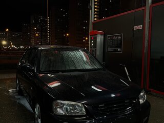2008 Hyundai Accent ТагАЗ II, чёрный, 430000 рублей, вид 4