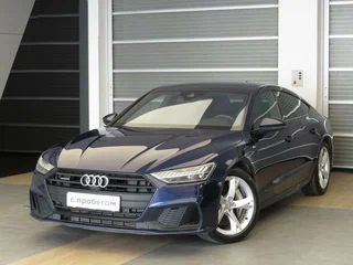 2018 Audi A7 55 TFSI II (4K), синий, 3870000 рублей, вид 1