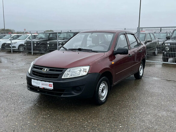 2013 Lada (ВАЗ) Granta I, красный, 275400 рублей - вид 5