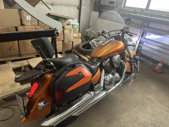 2003 Honda VTX 1800, оранжевый, 1300000 рублей - вид 8