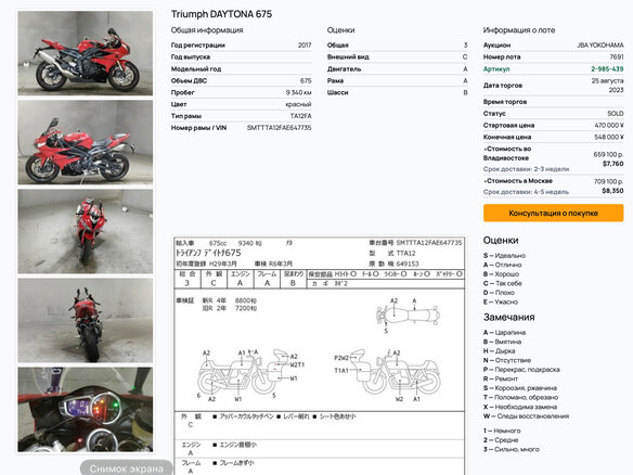 2014 Triumph Daytona 675, красный, 899000 рублей - вид 38