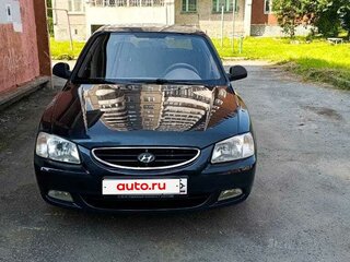 2008 Hyundai Accent ТагАЗ II, чёрный, 420000 рублей, вид 1