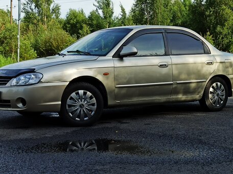 2007 Kia Spectra I Рестайлинг 2, золотистый, вид 2