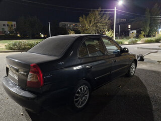 2007 Hyundai Accent ТагАЗ II, чёрный, 400000 рублей, вид 4