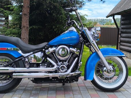 2017 Harley-Davidson Softail Deluxe, синий, 1100000 рублей, вид 2