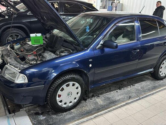 2003 Skoda Octavia I (A4) Рестайлинг, синий, 400000 рублей - вид 5