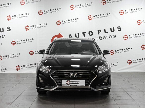 2019 Hyundai Sonata VII (LF) Рестайлинг, чёрный - вид 2