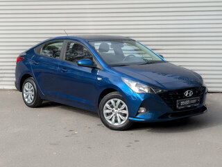 2022 Hyundai Solaris II Рестайлинг, синий, 1585000 рублей, вид 3