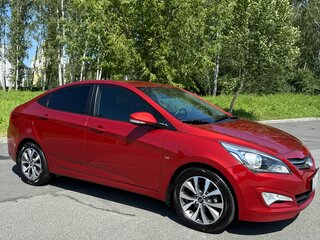2016 Hyundai Solaris I Рестайлинг, красный, 1370000 рублей, вид 2