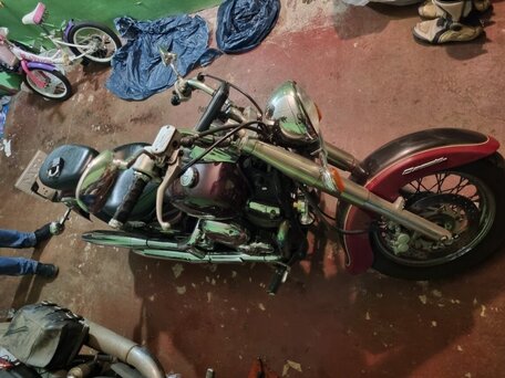 1998 Yamaha XVS400 Drag Star, пурпурный, 320000 рублей, вид 4