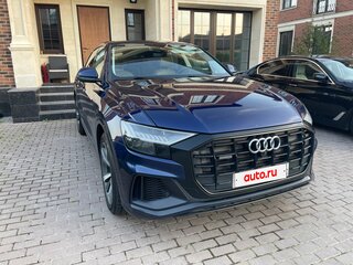 2019 Audi Q8 55 TFSI I (4M), синий, 4600000 рублей, вид 4