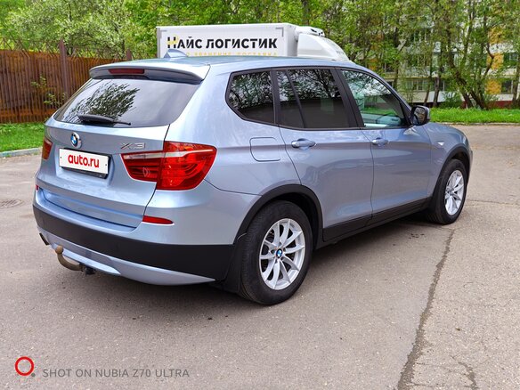 2010 BMW X3 28i xDrive II (F25), голубой, 1300000 рублей - вид 2