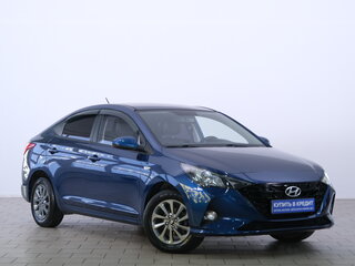 2021 Hyundai Solaris II Рестайлинг, синий, 1719000 рублей, вид 1