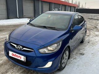 2012 Hyundai Solaris I, синий, 745000 рублей, вид 1