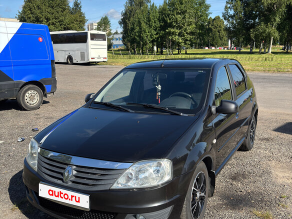 2012 Renault Logan I Рестайлинг, чёрный - вид 4