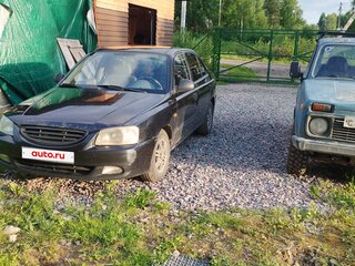 2008 Hyundai Accent ТагАЗ II, чёрный, 370000 рублей, вид 1