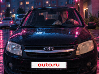 2014 Lada (ВАЗ) Granta I, чёрный, 375000 рублей, вид 2
